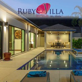 ruby villa, nai harn phuket, sleeps 7 with 3 bedrooms and 2 bathrooms